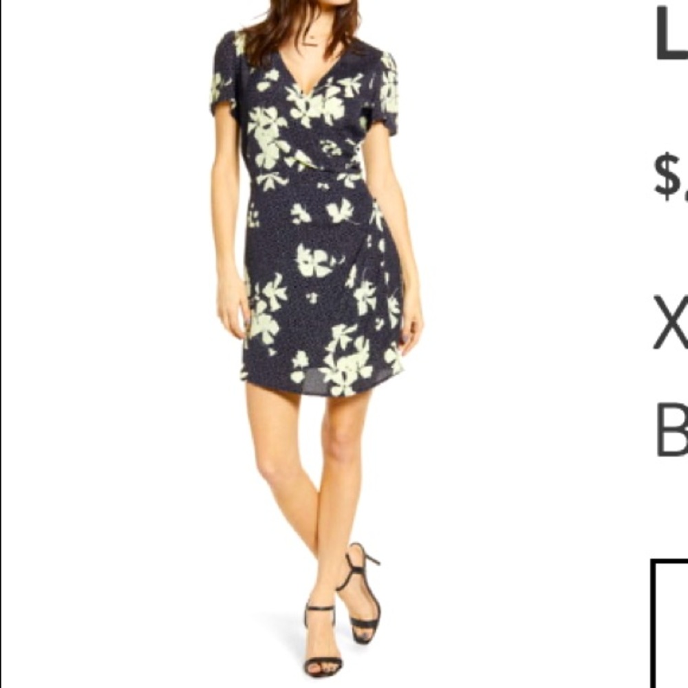 Leith Faux Wrap Minidress